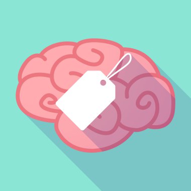 Uzun gölge beyin bir etiketle