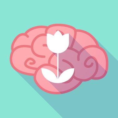 Uzun gölge beyin bir Lale ile