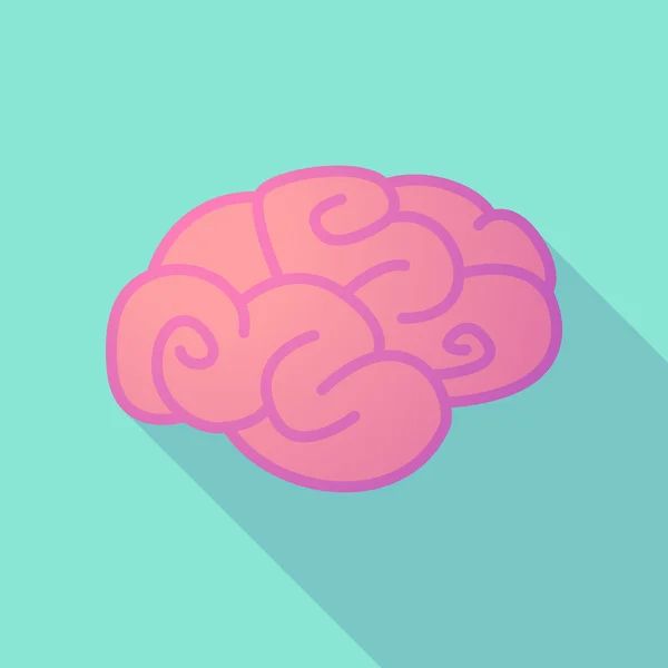 긴 그림자 두뇌 — 스톡 벡터