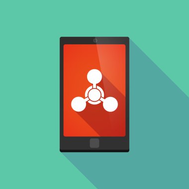 Uzun gölge telefon simgesini bir kimyasal silah işareti ile