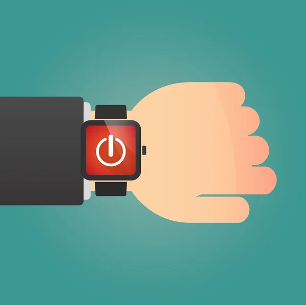 Icono de reloj inteligente aislado con un botón apagado — Vector de stock