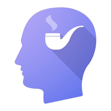 Gölge erkek baş simge yasaktır boru ile uzun