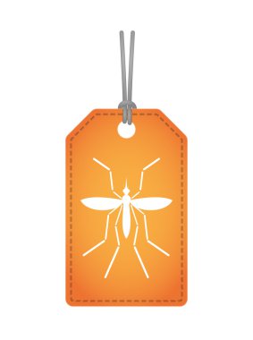 Zika virüs taşıyıcı sivrisinek renkli etiket simgesi
