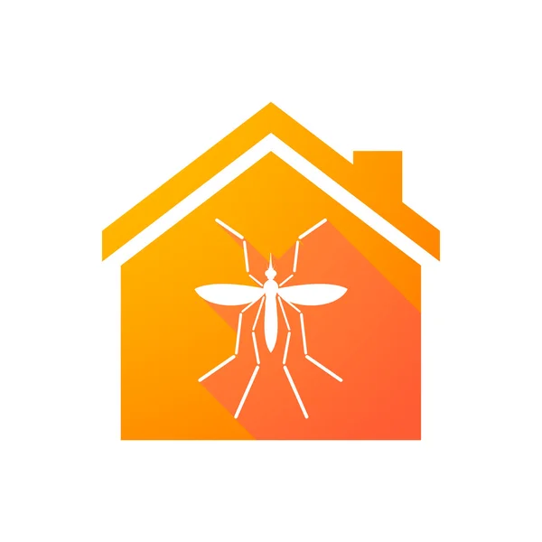 Zikavirus-Überträgermücke in einem Haus — Stockvektor
