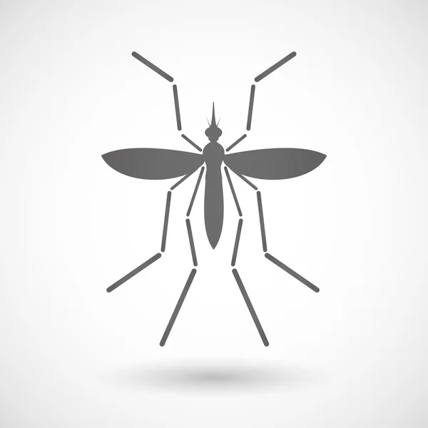 Zika-Virenträgermücke auf weißem Hintergrund — Stockvektor
