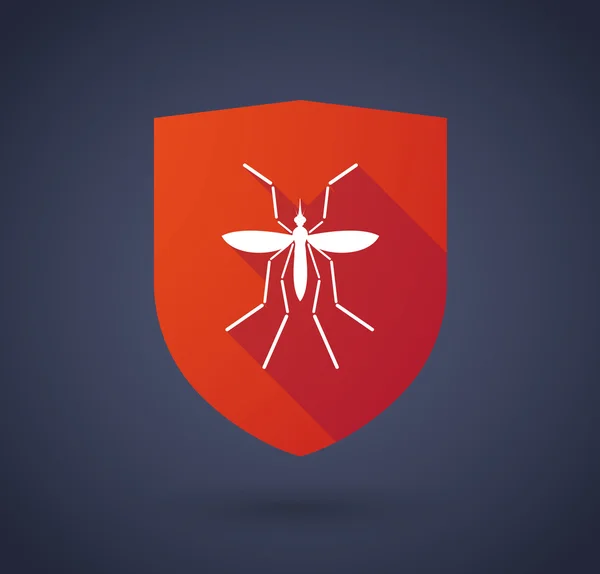 Zika virüs taşıyıcı sivrisinek uzun gölge kalkan simgesi