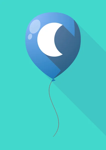 Langer Schattenballon mit Mond — Stockvektor