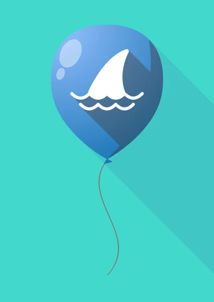 Balão de sombra longa com barbatana de tubarão — Vetor de Stock