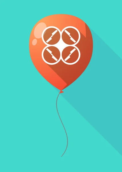 Balão de sombra longa com um drone — Vetor de Stock
