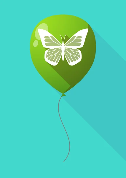 Langer Schattenballon mit einem Schmetterling — Stockvektor