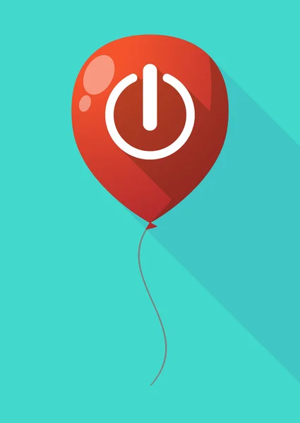 Langer Schatten Ballon mit einem Aus-Knopf — Stockvektor