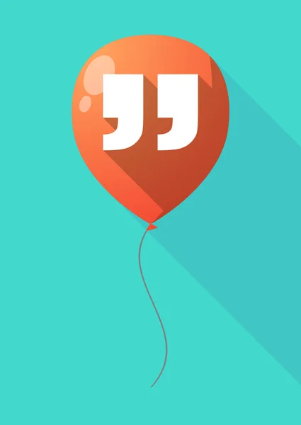Long shadow balloon with  quotes — Stock Vector