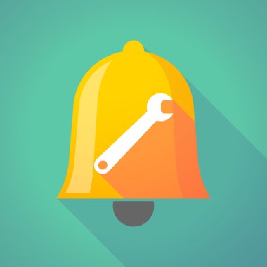 Uzun gölge bell bir somun anahtarı ile