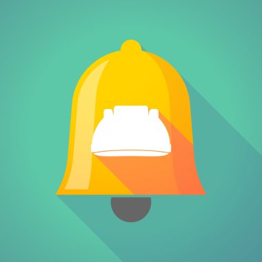 Uzun gölge bell bir iş kask ile