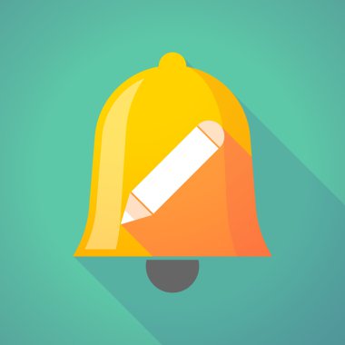 Uzun gölge bell bir kalem ile