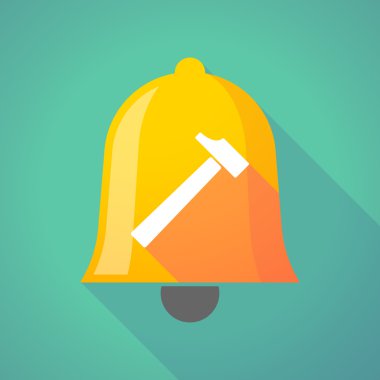 Uzun gölge bell bir çekiç ile