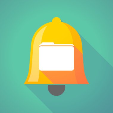 Uzun gölge bell bir klasörle 