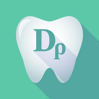 uzun gölge diş simgesi Drahmisi para birimi işaretiyle