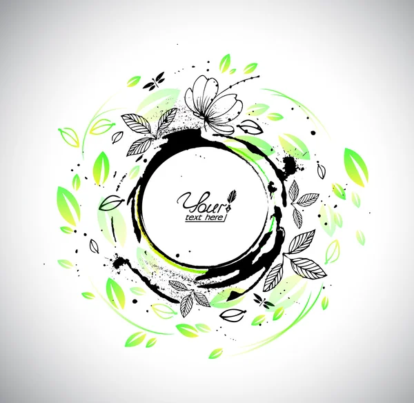 Marco floral — Vector de stock