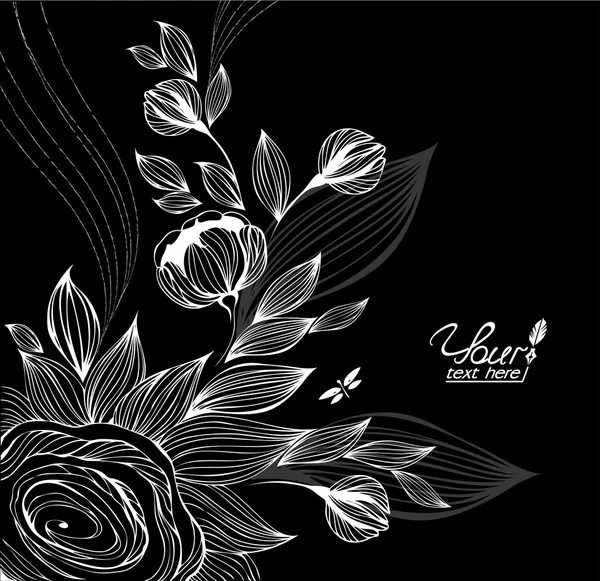 Zentangle tarzı çiçek arka plan