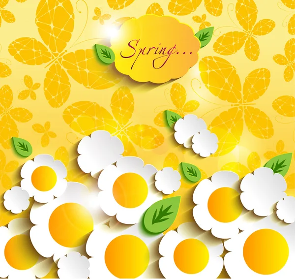 3D vektör çiçek arka plan