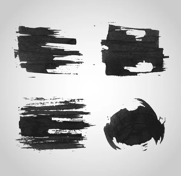 Cepillo blanco y negro en el estilo de grunge — Vector de stock