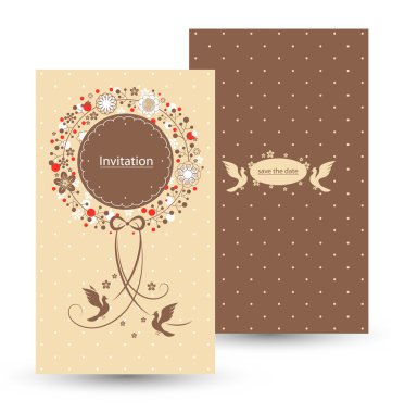 Düğün davetiyesi.