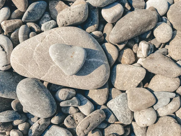 Bonito Patrón Fondo Abstracto Con Grandes Piedras Mar Guijarro Gris — Foto de Stock