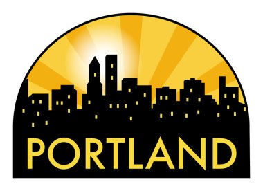 Soyut manzarası Portland çeşitli yerler ile