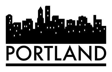 Soyut manzarası Portland çeşitli yerler ile