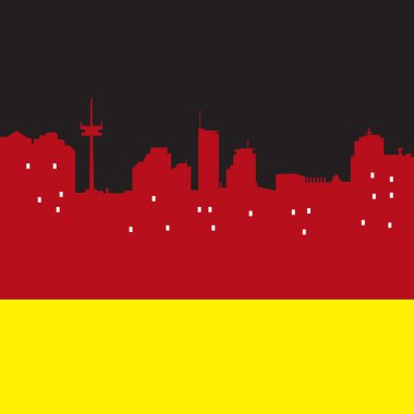 Soyut Essen, manzarası, çeşitli yerler ile