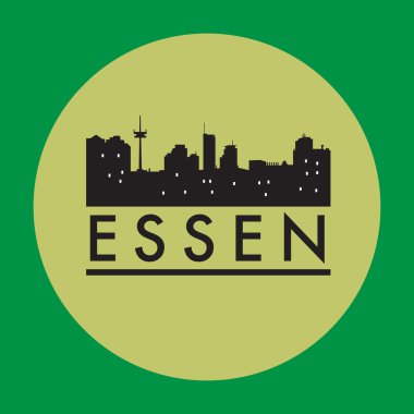 Soyut Essen, manzarası, çeşitli yerler ile