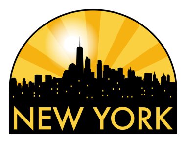 Soyut manzarası New York, çeşitli yerler ile