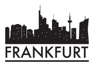 Soyut Frankfurt, manzarası, çeşitli yerler ile