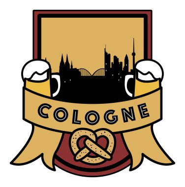 Sembol, Alman kenti, soyut manzarası, Köln, bira ve pr