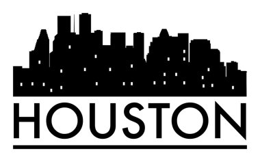 Soyut manzarası Houston, çeşitli yerler ile