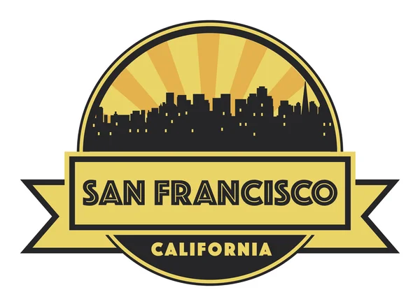 Анотація skyline San Francisco, з різних пам'яток — стоковий вектор