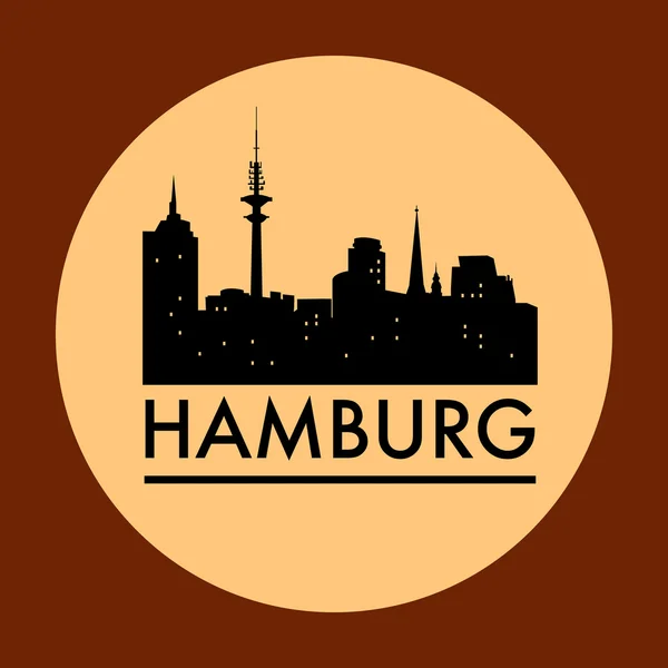 Soyut Hamburg manzarası, çeşitli yerler ile