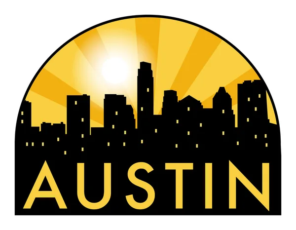Streszczenie panoramę Austin, z różnych miejsc — Wektor stockowy