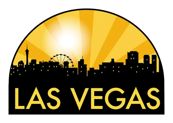 Skyline abstrait Las Vegas avec divers points de repère — Image vectorielle