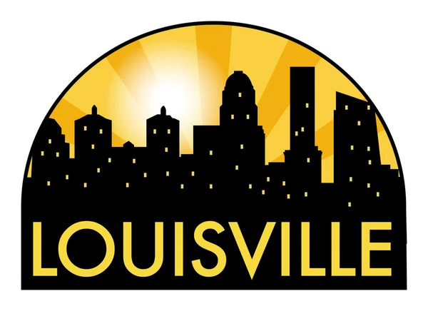 Skyline astratto Louisville, con vari punti di riferimento — Vettoriale Stock