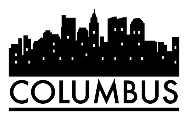 Skyline astratto Columbus, con vari punti di riferimento — Vettoriale Stock