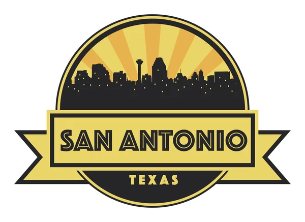 Abstraktní Panorama San Antonio, s různým památkám — Stockový vektor