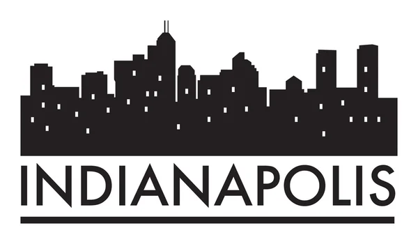 Streszczenie panoramę Indianapolis, z różnych miejsc — Wektor stockowy