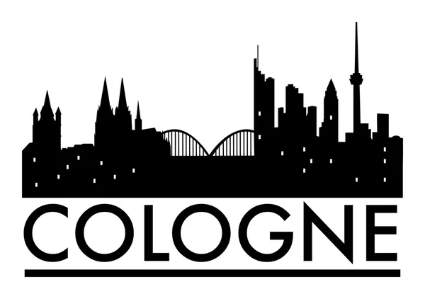 Abstrato skyline Colônia, com vários marcos —  Vetores de Stock