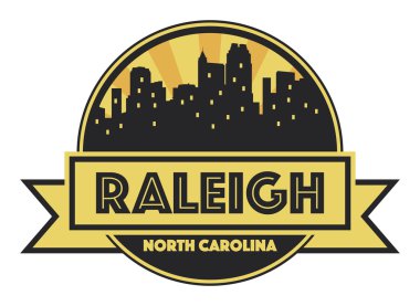 Soyut manzarası Raleigh, çeşitli yerler ile