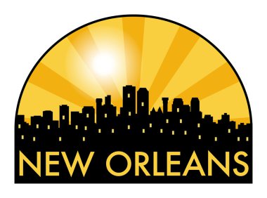 Soyut manzarası New Orleans, çeşitli yerler ile