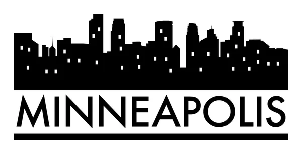Streszczenie panoramę Minneapolis, z różnych miejsc — Wektor stockowy