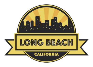Soyut manzarası Long Beach, çeşitli yerler ile