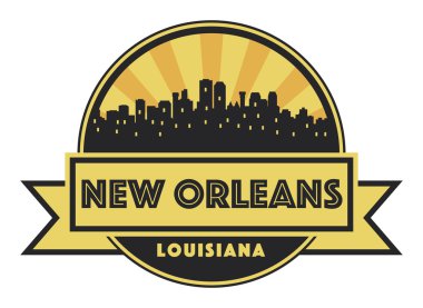 Soyut manzarası New Orleans, çeşitli yerler ile